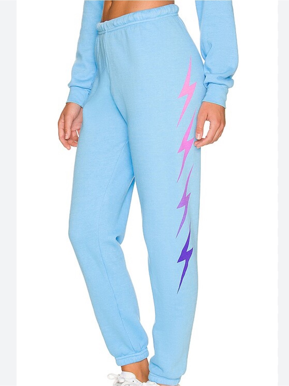 Aviator Nation Bolt Fade 4 Sweatpants in Sky & Pink Purple